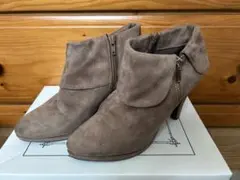 ショートブーツ　Ｌサイズ　スエード　モカ