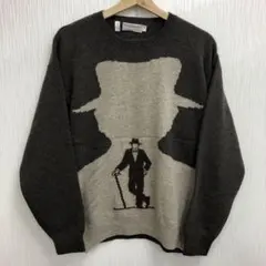 KRIZIA UOMO インターシャ編みニットセーター イタリア製 Mサイズのサムネイル