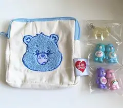 ケアベア CareBears ポーチ 青 フィギュア ガチャガチャ カプセルトイ