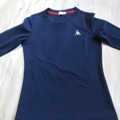 【美品】le coq sportifネイビー 長袖Tシャツ クルーネックsサイズ