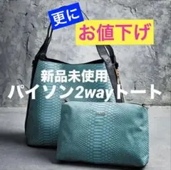 【新品未使用】D.KELLY ディーケリー 2wayトートバッグ パイソン