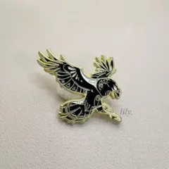 【ピンバッジ】モノクローム カラス 鴉