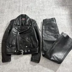 未使用級 KADOYA カドヤ ダブルライダース フレアパンツ セットアップのサムネイル