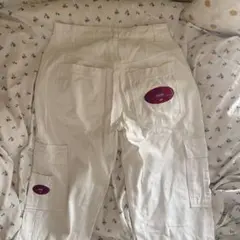 SHEIN WALK JEANS ホワイトデニムカ ーゴパンツ