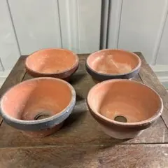 素焼きの4号　植木鉢4つセットのサムネイル