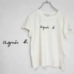 アニエスベー 定番ロゴTシャツ ホワイトLサイズ