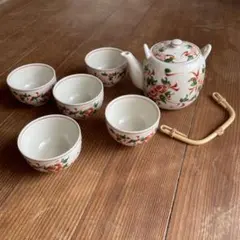 【ping様専用】赤絵急須湯呑みセット