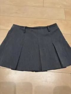 EMODA プリーツスカート グレー ミニ丈