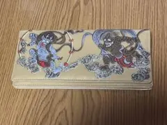 風神 雷神 長財布 金 ゴールド 和柄 財布