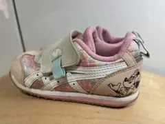 アシックス　アイダホ スクスク ミッキー スニーカー実質17〜17.5 ピンク