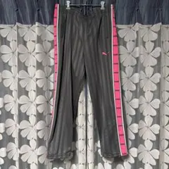 Puma ストライプジャージ グレー/ピンク