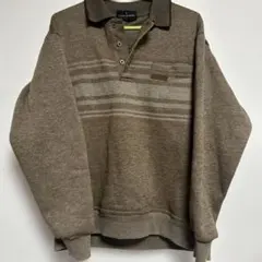 CLAUDIO VALENTINO ブラウンポロシャツ Lサイズ