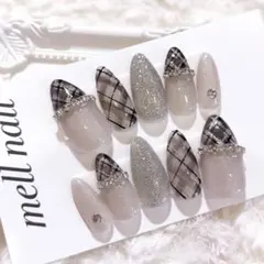 3582 ネイルチップ 量産型 ワンホン フレンチガーリー 韓国 地雷 オーダー