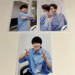 Snow Man 切り抜き 3枚セット 水色