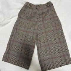 チェックワイドパンツ　100センチ