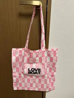LOVE BOAT チェック柄トートバッグ