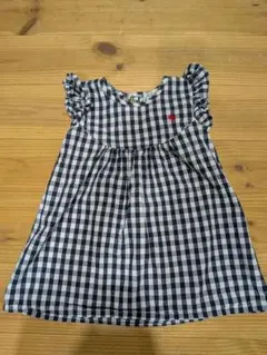 ポロベビー　ギンガムチェック ノースリーブワンピース