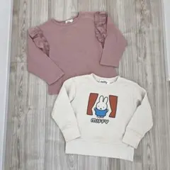 ミッフィートレーナー 肩フリルトップス 110cm