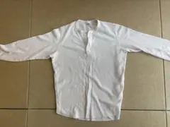 ワッフルヘンリーネックTシャツ XLサイズ 白黒