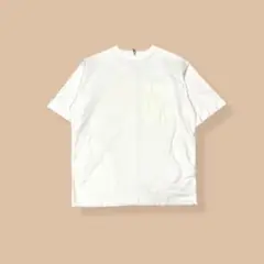 THE SHINZONE ハーフスリーブビッグポケットTシャツジップデザイン白F