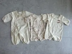 ベージュ　ロンパース 3点セット