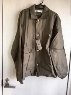 ZARA オリーブグリーン ミリタリージャケット L