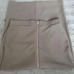 フロントジップ ナローロングスカート GU