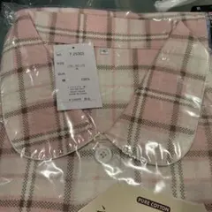 婦人綿100ネルゆったりサイズチェック柄パジャマ 4L 100%コットン