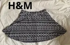 H&M スカート　ホワイトxブラック S