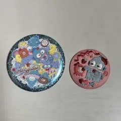 ハンギョドン 缶バッジ 2個セット キラキラBIG缶バッジ/刺繍缶バッジ