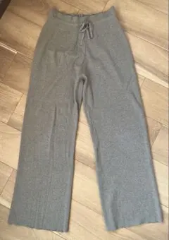 UNIQLO ユニクロ　ウォッシャブルニットリブパンツ　グリーン　XL