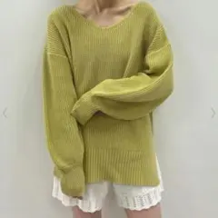 【値下げ】黄緑 ニット セーター