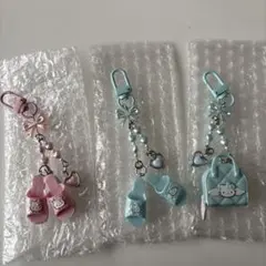 ハローキティ ミニチュアキルトストラップ 3点セット