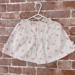 ビケットクラブ 110センチ花柄 ショートパンツ クーラクール ベージュ