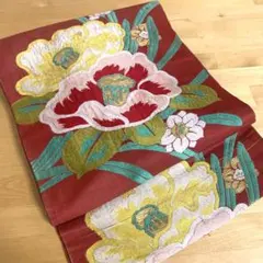 ベ*ら様 B10⭐️アンティーク名古屋帯　大正ロマン　レトロ　唐織　花柄　逸品