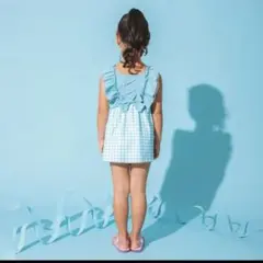 BREEZE ブリーズ 水着 120 女の子 ギンガムチェック ミントグリーン