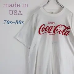 vintage 70s80s USA製 コカコーラ 両面プリント 半袖 Tシャツ