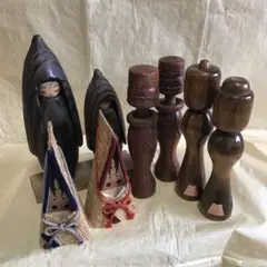 こけしセット民芸品　置物　日本　人形伝統工芸品インテリア こけし