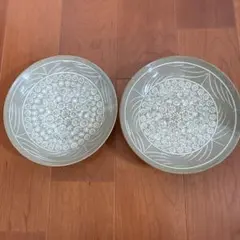 昭和レトロ　和食器　深皿　2枚セット　作家物？