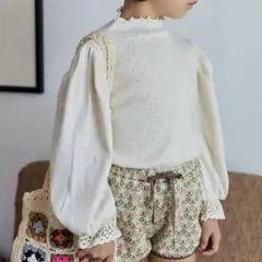 mom alert Mサイズ 長袖ニットカットソーとショートパンツセット