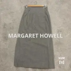 MARGARET HOWELL 巻きスカート ロングスカート グレー 旧タグのサムネイル