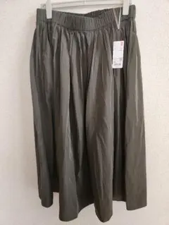 ユニクロ　ボリュームギャザースカート XXL オリーブ