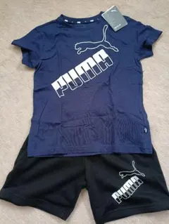 PUMA ビッグロゴ入り Tシャツ ショートパンツ セット