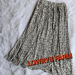 LOWRYS FARM プリーツロングスカ－ト 花柄 小花柄