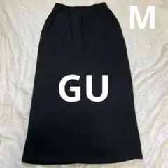 ジーユー　GU ブラック　タイトスカート 裏起毛　スウェット素材　Mサイズ