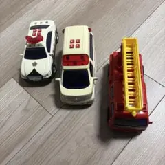 ミニサウンド緊急車両セット　救急車・消防車・パトカー ミニカーセット