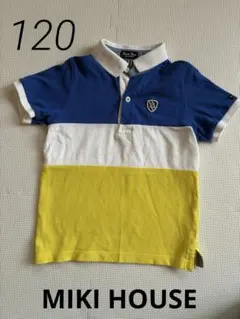 ミキハウス ポロシャツ 120 男の子 半袖 ボーダー 美品
