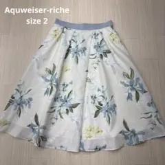 アプワイザーリッシェ フラワー タック スカート 2 M