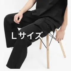 カーゴパンツ メンズ　レディース　ブラック ストレッチ ナイロン Lサイズ