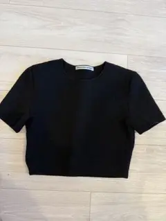 【美品】alexanderwang.t ブラック 半袖ニット 美品】alexanderwang.t ブラック 半袖ニット Alexander wang.t